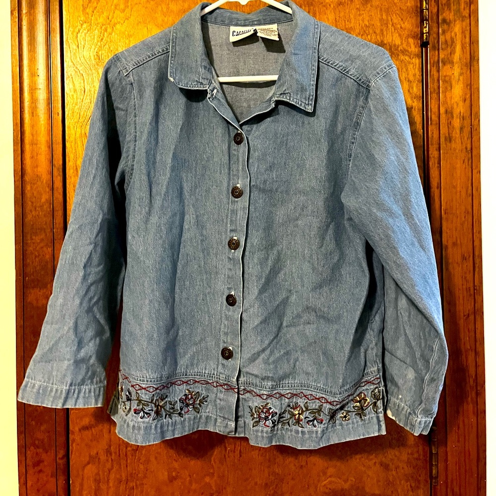 Vintage Embroidered denim shirt